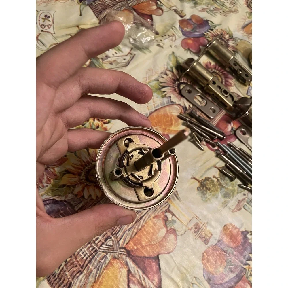 Assortment of Brass plated Door Knobs and Handles with Hardware for Interior MCM